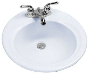 TOTO LT402.4#01 Drop-In Round Bathroom Sink Cotton White