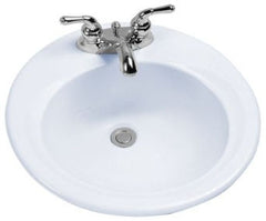 TOTO LT402.4#01 Drop-In Round Bathroom Sink Cotton White