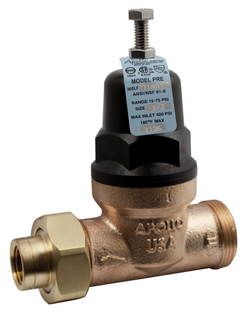 Apollo Valve 36ELF-125-01T Pressure Reducing Valve 1 Inch FNPT Lead-Free Bronze