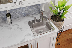 Dayton K115152 Stainless Steel Bar Sink 15x15 Inch Satin Finish