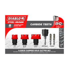 DIABLO DHS06CFS 6PC STEEL DEMON CARBIDE TEETH HOLE CUTTER SET