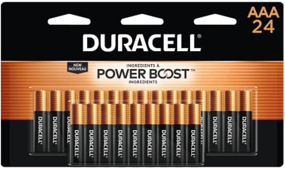 Duracell MN2400 Coppertop AAA Alkaline Battery 24 Count Pack