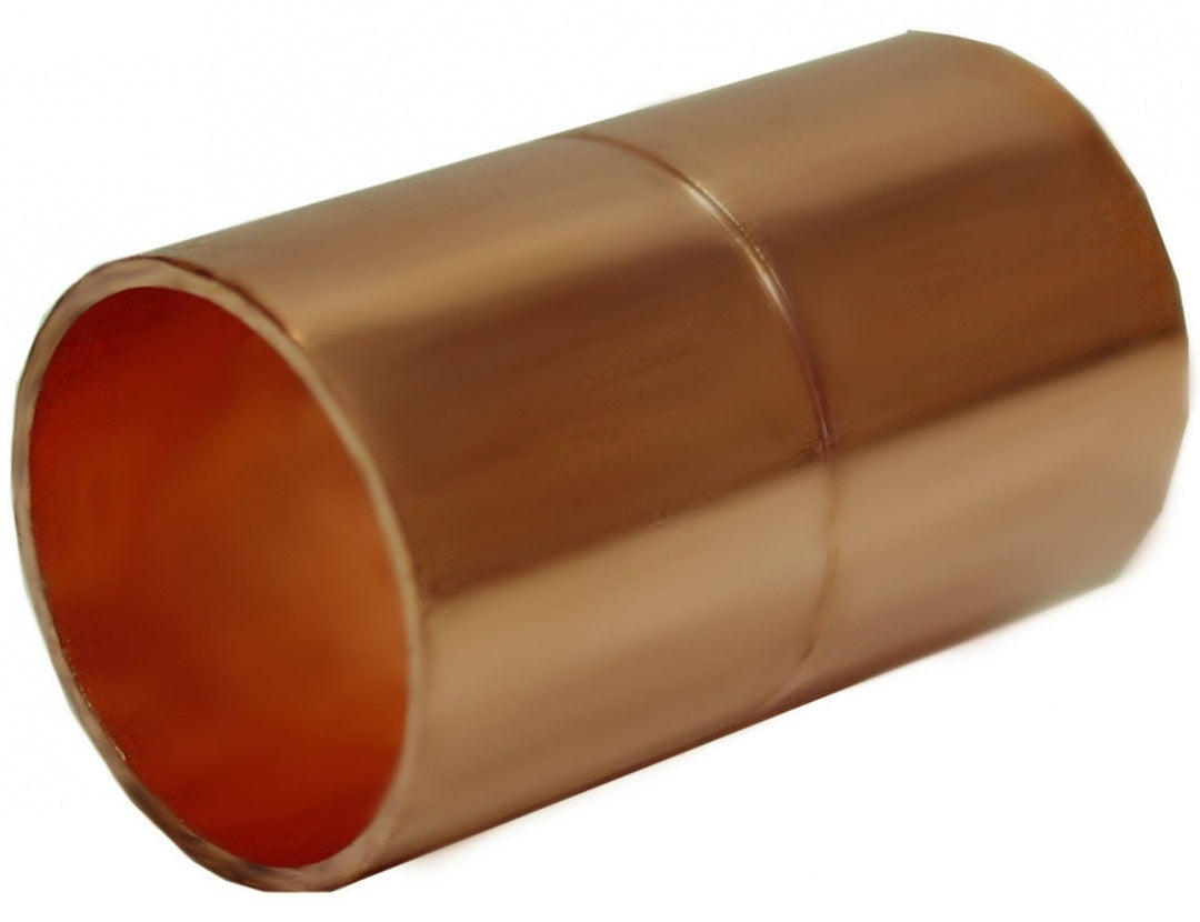 Jones Stephens C75006 1 Inch Copper Coupling with Rolled Stop for HVAC and Plumbing