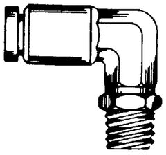 Holyoke Fittings 769-1-46 1/4 Inch x 3/8 Inch Push-To-Connect x MPT Swivel Adapter Elbow