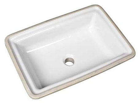 Mansfield Plumbing 234-WHITE Undercounter Bathroom Sink Rectangular 20-5/16 inches x 14-3/16 inches