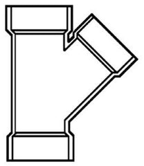 LASCO D601251 2 x 2 x 1-1/2 Inch PVC-DWV Reducing 45D Wye