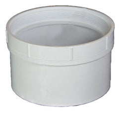 NDS 413P PVC Cleanout Adapter Solvent Weld 4 Inch White