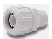 NDS CPA-0500 Pipe Adapter PVC 1/2 Inch Compression x MPT 150 PSI White