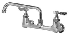 Pasco 33012 Heavy Duty Wall Mount Bathroom Sink Faucet Chrome 12 Inch Spout