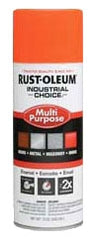 Rust-Oleum 1654830 Industrial Choice Multi-Purpose Enamel Spray Paint 12 Oz Can - Fluorescent Orange