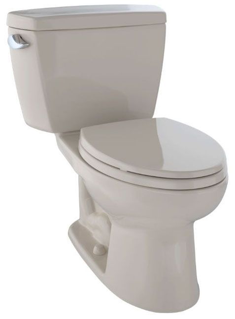 TOTO C744E#03 Drake Elongated Toilet Bowl Bone Color 1.28 GPF 12 Inch Rough-In Replacement Eco Drake