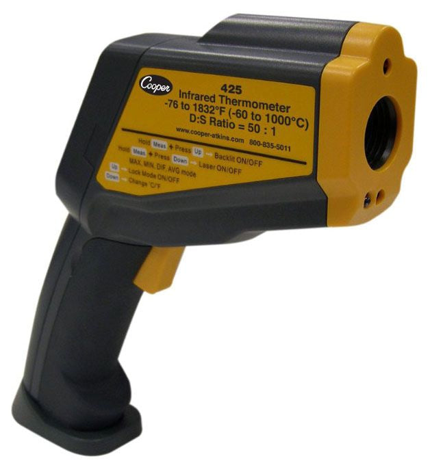 Cooper-Atkins 425 Infrared Thermometer -76 to 1832 Deg F Gun Style with AAA Batteries