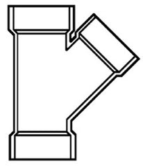 LASCO D600020 2 Inch x 2 Inch x 2 Inch PVC DWV 45 Degree Wye Fitting