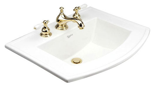 Mansfield Plumbing 268-8-BISCUIT Drop-In Rectangular Bathroom Sink Vitreous China Biscuit