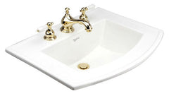 Mansfield Plumbing 268-8-BISCUIT Drop-In Rectangular Bathroom Sink Vitreous China Biscuit