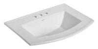 Mansfield Plumbing 268-8-BISCUIT Drop-In Rectangular Bathroom Sink Vitreous China Biscuit