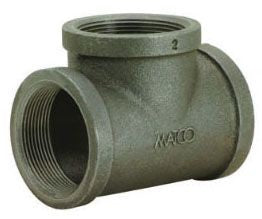 Matco-Norca ZMGTR0403 Galvanized Malleable Iron Reducing Tee 3/4 Inch x 3/4 Inch x 1/2 Inch