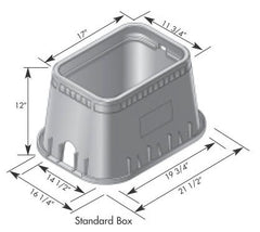 NDS D1200-DISB Water Meter Box and Cover Solid Plastic Black for Commercial Use