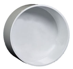 NDS 6P06 6 Inch White PVC Solvent Weld Sewer and Drain Round Head Cap