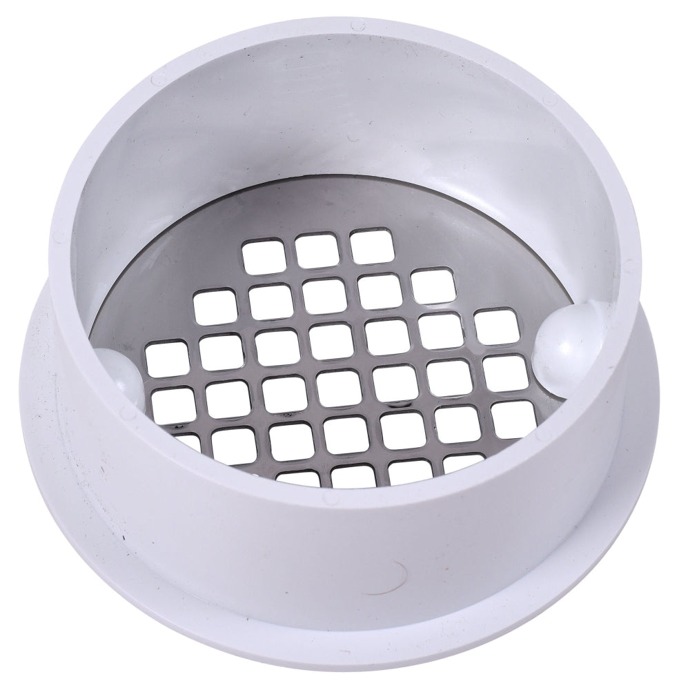 Oatey 43567 PVC Snap-In Floor Drain with 4 Inch Stainless Steel Strainer