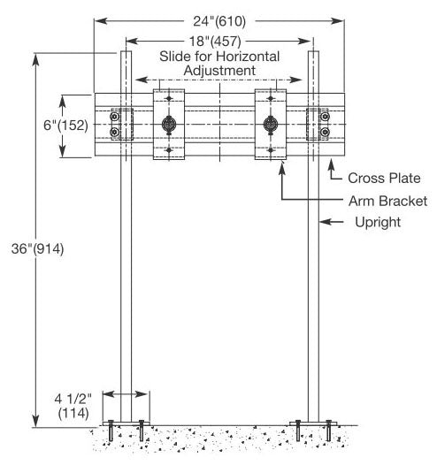 Watts TCA-411 Concealed Arm Lavatory Carrier Epoxy Coated