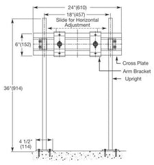 Watts TCA-411 Concealed Arm Lavatory Carrier Epoxy Coated