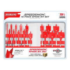 Diablo DSP2980-S16 Spade Bit Set 16-Piece with 1/4 Inch Hex Shank