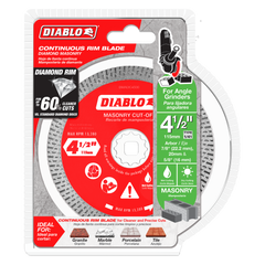 Diablo DMADC0450 Diamond Cut Off Disc 4-1/2 Inch Continuous Rim for Masonry