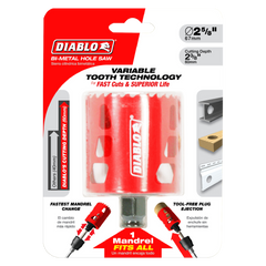 Diablo DHS2625 Hole Saw Snap-Lock Plus Mandrel System