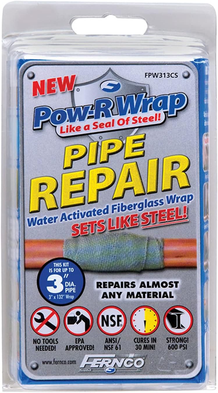 Fernco FPW3132CS Fiberglass Repair Kit 3 Inch x 132 Inch Pipe Repair Wrap