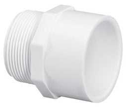 LASCO 436-012 PVC Male Adapter 1-1/4 Inch MPT x Slip 370 PSI Schedule 40