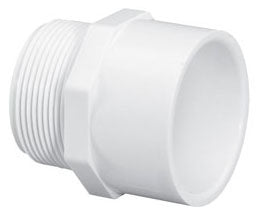 LASCO 436-080 Male Adapter White PVC Schedule 40 160 PSI