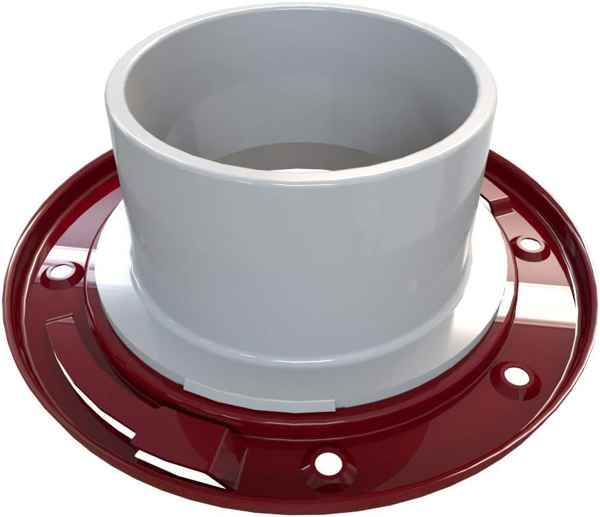 Oatey 43513 PVC Closet Flange with Metal Ring 3-Inch or 4-Inch Solvent Weld