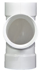 NDS 4P09 PVC Tee Solvent Weld White for Sewer and Drain