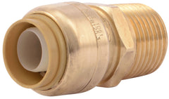 SharkBite U120LF Straight Male Connector 1/2 inch Push-Fit x MNPT Brass Adapter