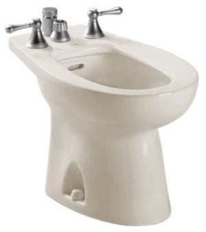 TOTO BT500B#12 Piedmont Vertical Spray Bidet Vitreous China 8-1/4 Inch Rough-In Sedona Beige