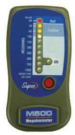 Supco M500 LED Insulation Tester/Electronic Megohmmeter 500 VAC