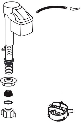 TOTO TSU99A.X Universal Fill Valve Assembly for Promenade/E-Max CST423EF Toilet