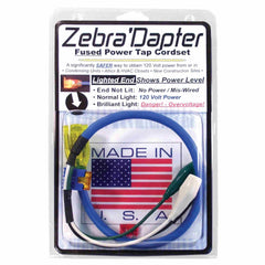 Zebra Instruments ZD002 120V Lighted Female Fused Power Tap Cordset - Safety Adapter