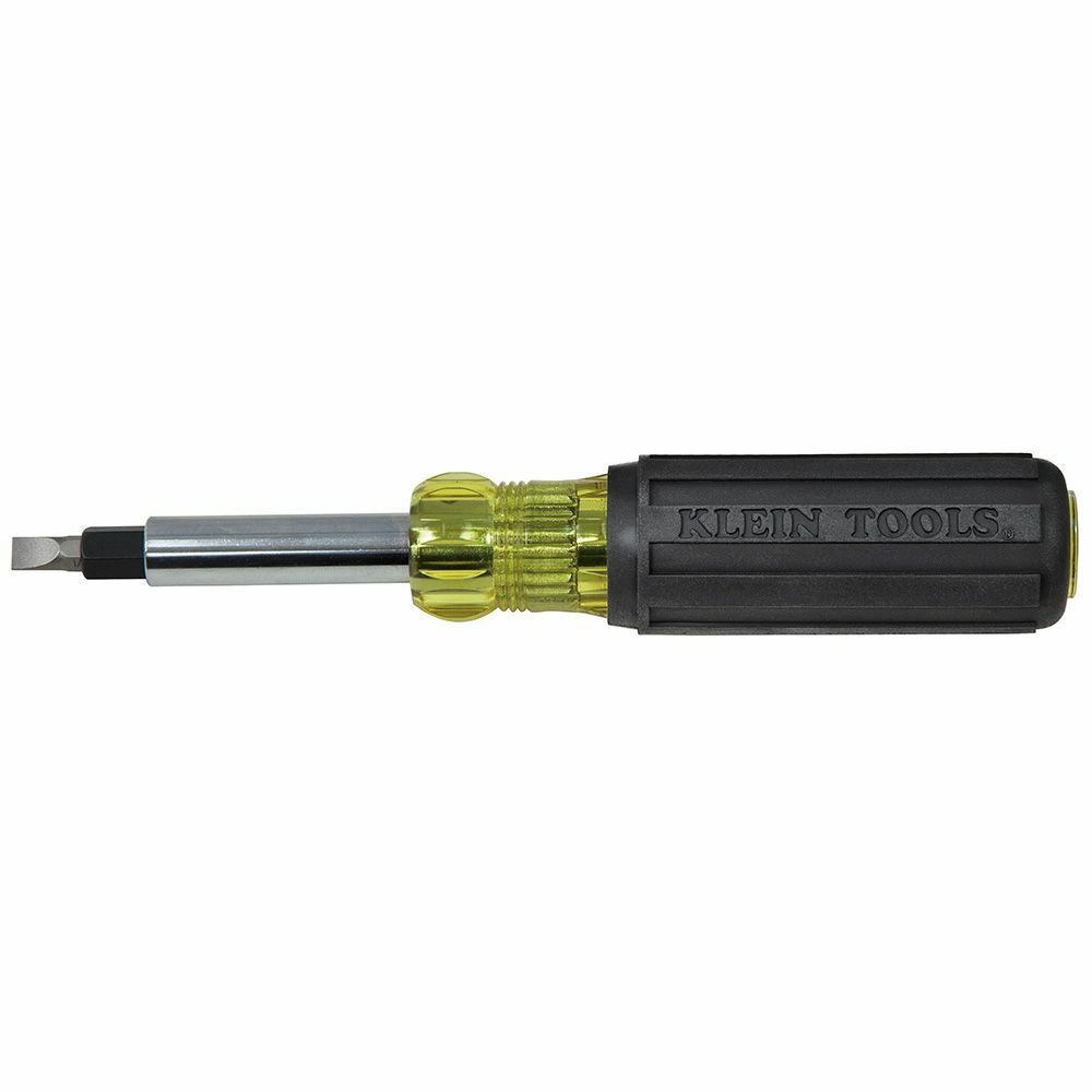 Klein Tools 32557 Multi-Bit Screwdriver/Nut Driver, Heavy Duty 10-in-1 with Interchangeable Shafts