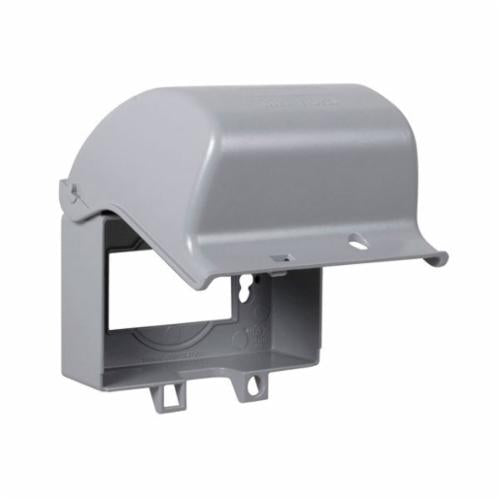 HUBBELL MX3300 Weatherproof While-in-Use Box Cover Horizontal Mount Surface Mount 1 Gang Gray MX3300