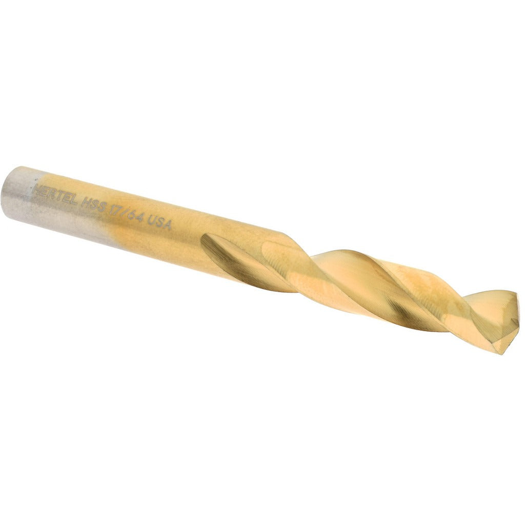 HERTEL Hertel 2386803 Screw Machine Drill Bit 17/64 in Hss Tin