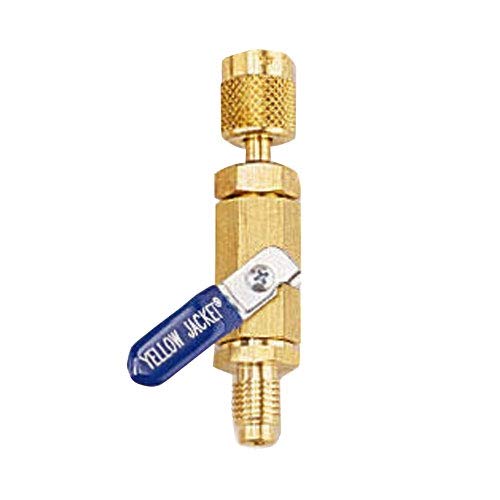 Yellow Jacket 93844 Compact Straight Ball Valve 1/4 Inch SAE Male Flare x SAE Female Flare UL Listed