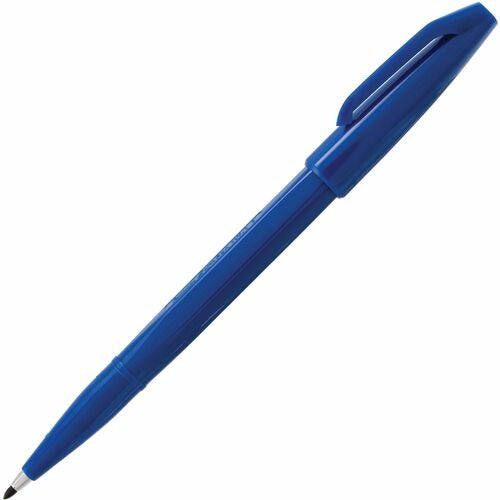 PENTEL Pentel PENS520C Blue Fiber-tip Sign Pen Dozen 12