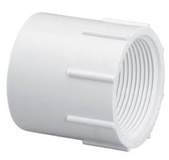 LASCO 435-012 PVC Female Adapter 1-1/4 inch Slip x 1-1/4 inch FPT White