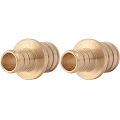 SharkBite UC058LFA 1/2 x 3/4 Inch Crimp Reducing Coupling Brass Plumbing Fitting PEX Pipe PE-RT Pack of 2