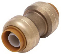 SharkBite U008LFA Straight Coupling Brass 1/2 Inch Push-Fit Connection