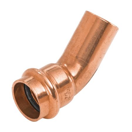 NIBCO 9046600PC PC606-2 45 Degree Elbow 1-1/2 Inch Copper Press Fitting