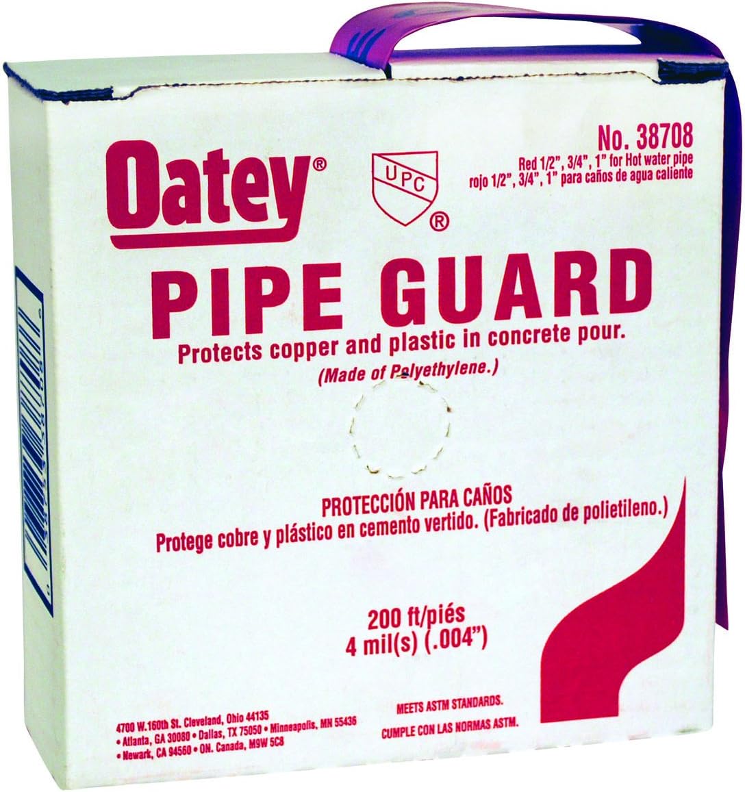 Oatey 38708 Pipe Guard 200ft Red Polyethylene