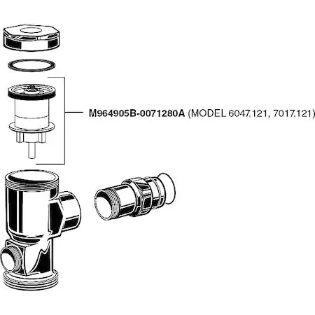 American Standard M964905B-0071280A Piston Assembly 1.28 GPF Manual Toilet Flush Valve